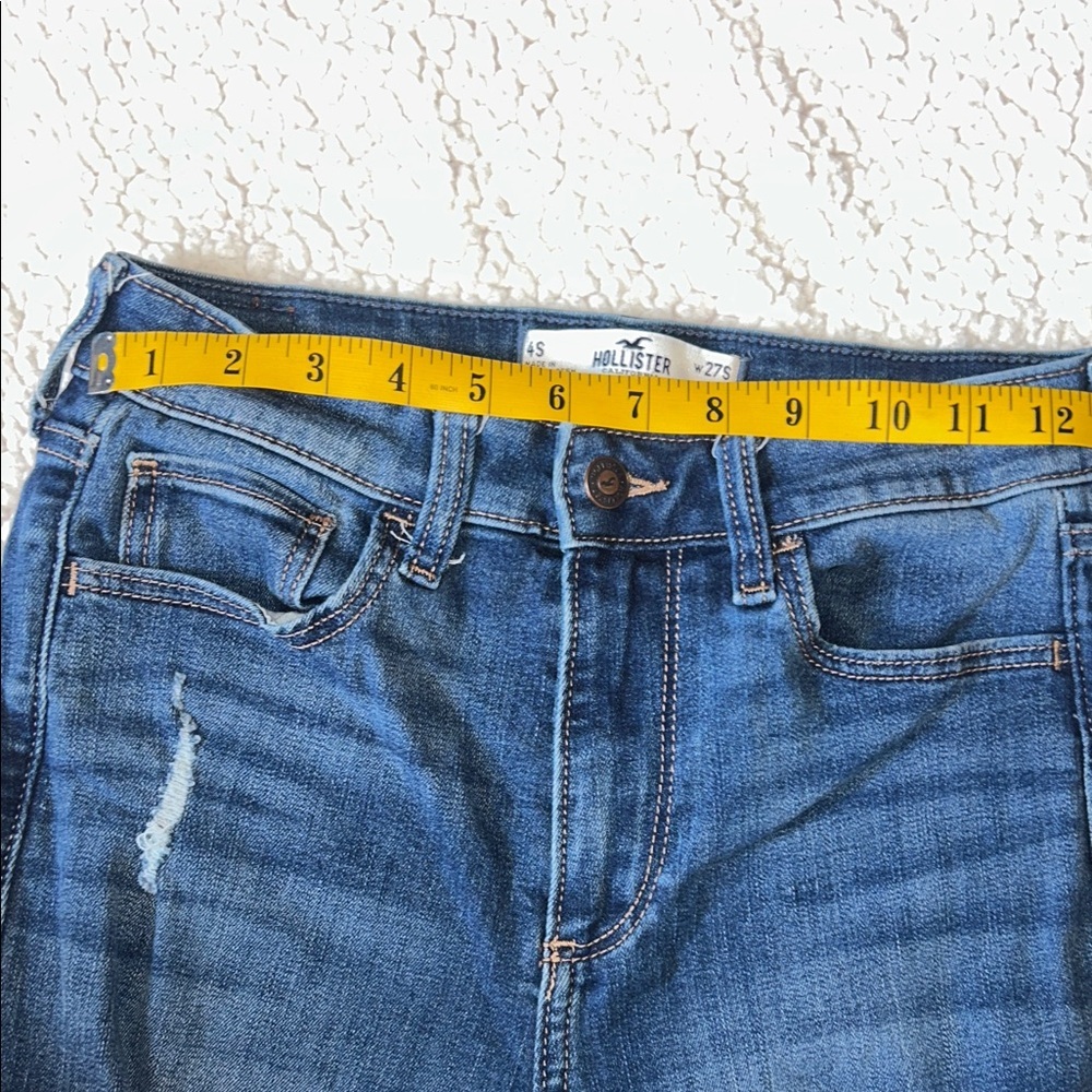 Hollister Distressed Blue Skinny Jeans - Picture 3 of 7